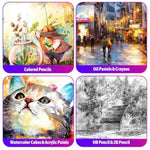 Deluxe Art Set with 195 Pieces for Drawing and Painting