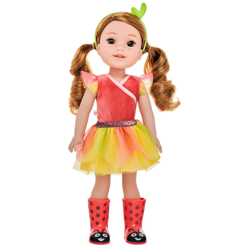 American Girl WellieWishers 14.5-inch Willa Doll with Coral Leotard, Mesh S