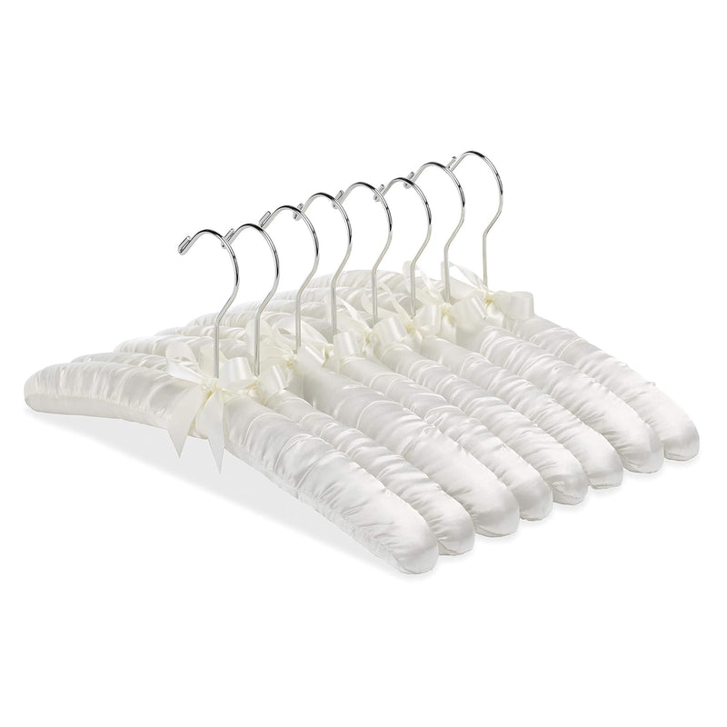 8Pk Sat Blouse Hanger, 8 Count, Bone