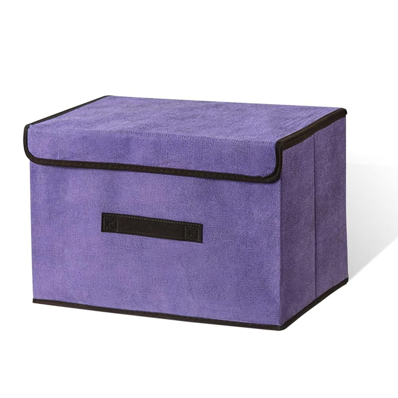 Foldable Storage Box With Dustproof Lid And Handle, Foldable Storage Bin Collaps
