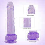 Anal Dildo,6.7 Inch Mini Dildo With Suction Cup For Hands-Free Play,Purple Dildo Adult Sex Toys For Women