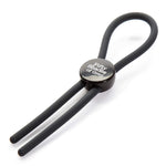 Again And Again Cock Ring - Adjustable Silicone Penis Ring - Lasso Style - Waterproof - Black
