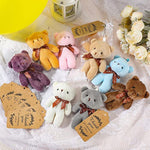 40 Sets 4.7 Inch Mini Stuffed Plush Bears Bulk Small Christmas Stuffed Animals Soft Valentines Bear Tiny Keychain Hanging Ornaments For Diy Crafts Xmas Party Favors Gifts(Retro Colors)