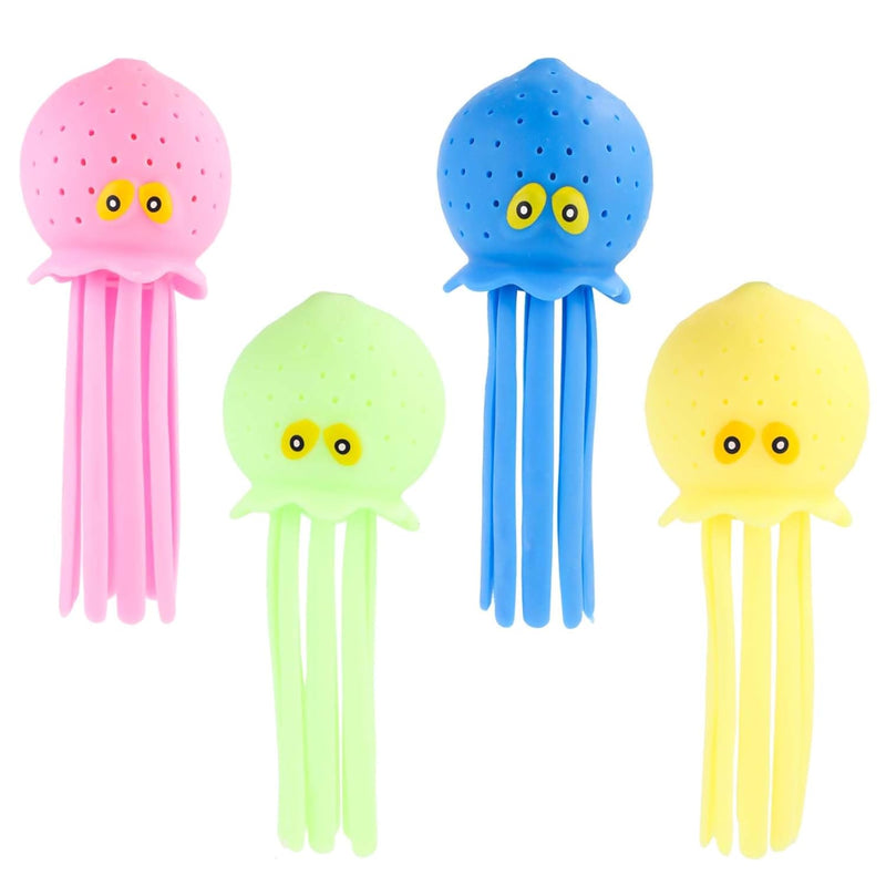 4Pcs Octopus Water Balls, Multicolored Octopus Floating Pool Toys Soft Sens