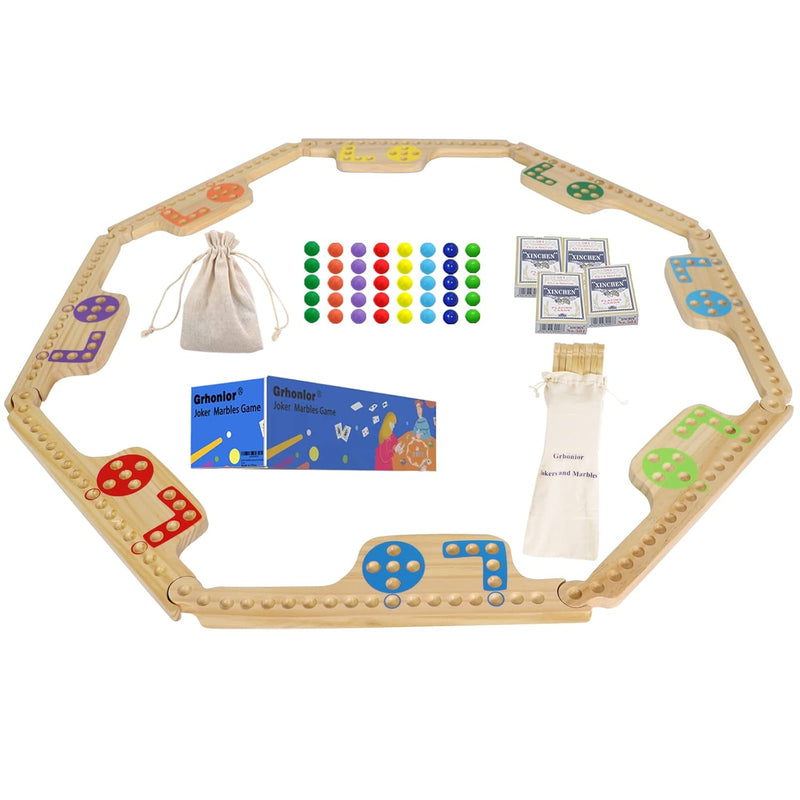 Marbles And Jokers Board Game Pegs And Jokers Real Solid Wood (Pine) Game B