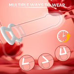 Silicone Cock/Penis Rings Set With 3 C-Ring Set - Helps Create Firmer And Thicker Erections - Side Tabs For Easy Removal And Adjustment Adult Sex Toys For Men Or Couple White