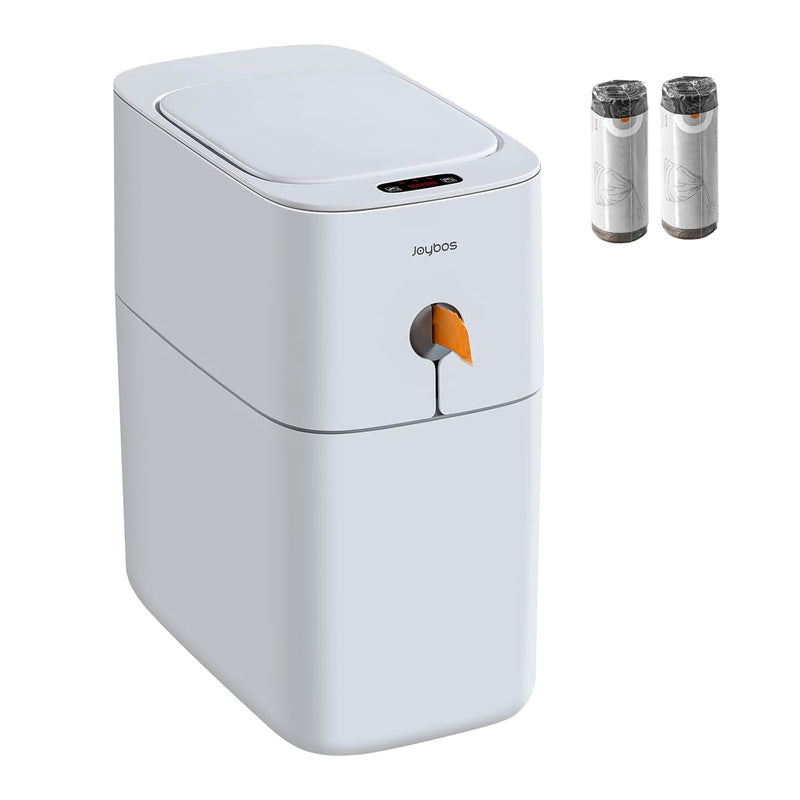 Bathroom Trash Cans,3.5 Gallon Automatic Small Bathroom Garbage Can, Slim Motion