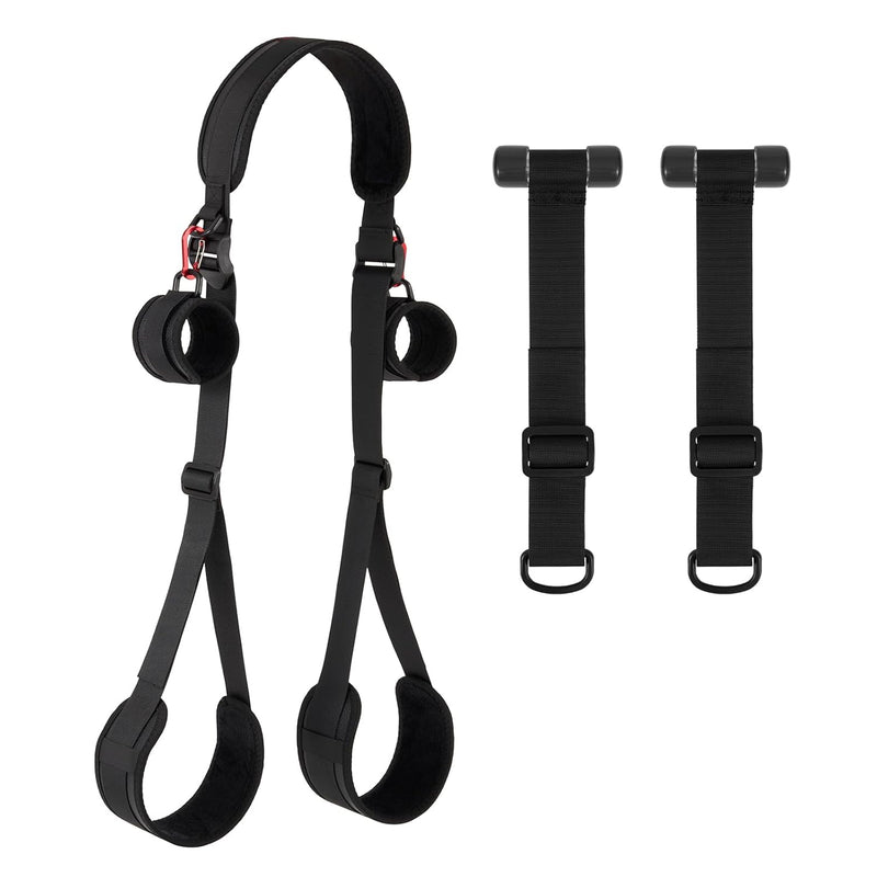 Sex Toys Bdsm Bondage Restraints - Adult Toys Sex Straps Neck To Thigh Sex Sling & Wrist Cuffs Leg Restraints With Adjustable Kinky Door Sex Accessory For Sm Games, Bdsm Toys For Couples Sex Pleasure