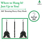 Hat Organizer for Baseball Caps - Holder Closet 2Pack Each 16 Premium Clips, Good Hangers Rod, Display Wall Mount, Easy Storage Racks and Hats, Black