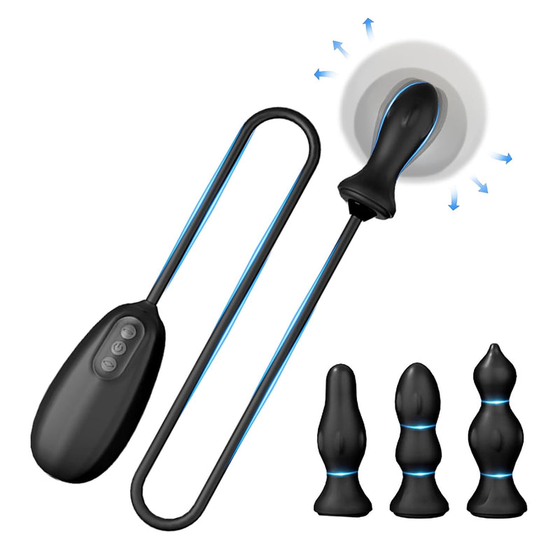 4Pcs Anal Vibrators Automatic Inflatable Butt Plug Prostate Massager Sex Toys For Mens With 10 Vibrations Anal Plug Anal Toy Expander Vibrating Butt Plugs For Male Female Couples Adult Games