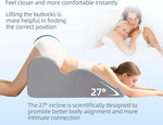 27° Couples Support Pillow with Firm Foam Wedge Design (Black)