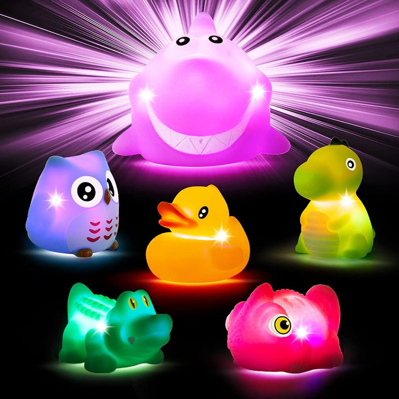 Bath Toys For Toddlers 1 3,No Hole Light Up Bath Toys Baby Bathtub Toys Bat