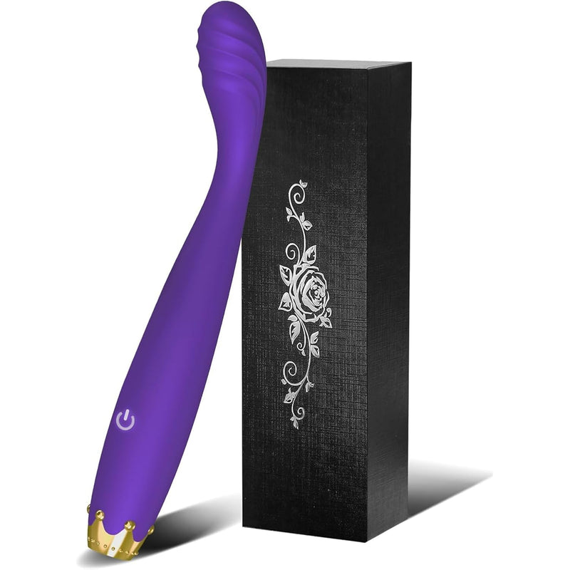 Crown G-Spot & Clitoral Vibrator For Women - Soft Flexible Clitoral Stimulator With 10 Powerful Vibration Modes, Suitable For Women & Couples