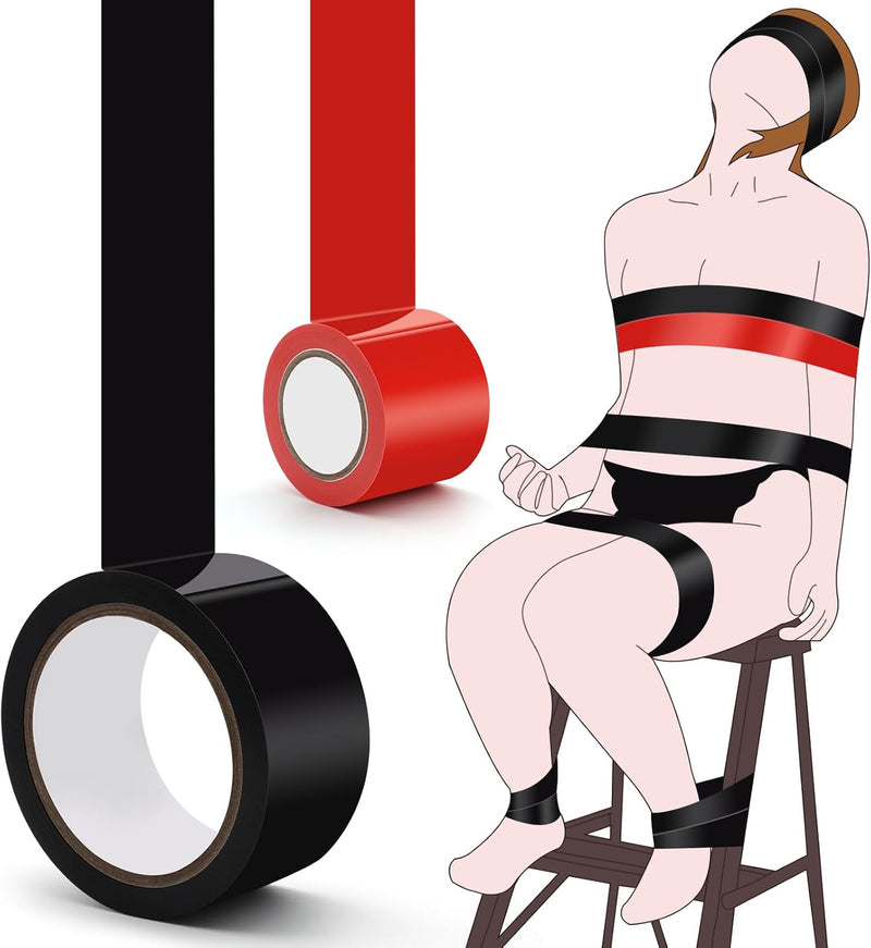 147' Bondage Tape Set – BDSM Restraint Tape for Couples, Bedroom & Roleplay