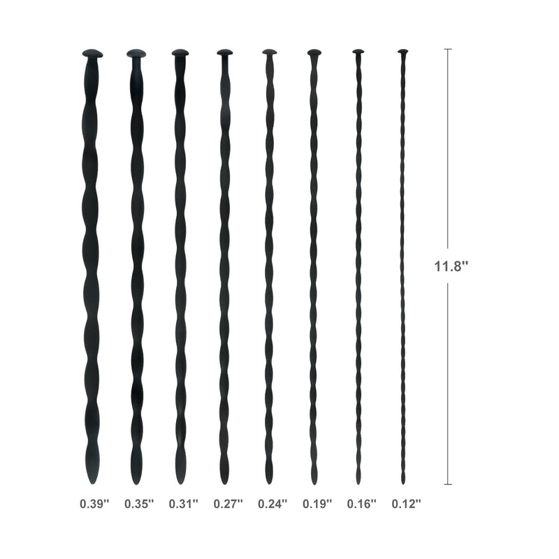 8 Sizes Urethral Sounds Silicone Penis Sounding Rods Urinary Dilator Penis Plug Urethra Stretcher Male Urethral Masturbation Rods Sex Toy For Male