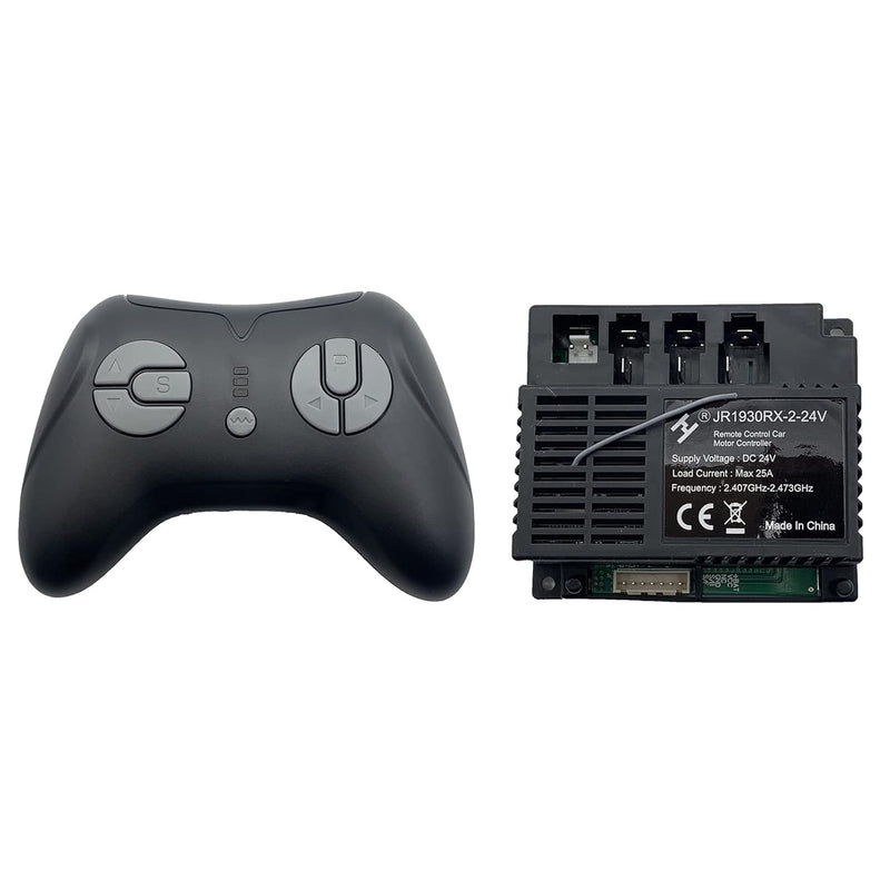 Jr1930Rx 2 24V 2.4G Black Remote Control And Receiver, For Kids Ride On Toys,