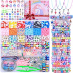 3200 Pcs Unicorn Mermaid Clay Bead Jewelry Kit for Girls Ages 5-12, Light Pink