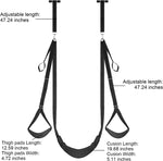 Adjustable Door Sex Swing with Seat – Bondage Love Sling for Couples, Supports 300 lbs