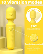 Mini Vibrator Wand, Cordless &amp; Waterproof Massager for Clitoral