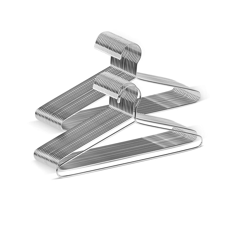 50 Pack Metal Hangers Coat Hangers Heavy Duty Stainless Steel Clothes Hanger For