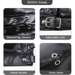 Faux Leather Blindfold Head Hood for Couples and Solo Play