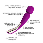 Smart Wand 2 Large All-Over Body Handheld Waterproof Vibrator And Wand Massager, Vibrating Massager For Her And Wand Massagers For Neck And Back With 10 Vibration Patterns, Deep Rose