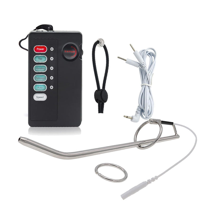 Elastic Bead Penis Ring Trainner Kit Metal Urethral Plug Set Male Masturbation Sex Toy