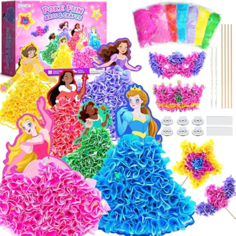 Princess Crafting Kit for Kids Age 4-8, Arts and Craft Set for Girls