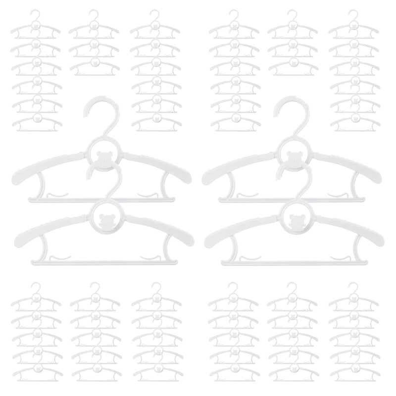 60 Pack Baby Hangers For Closet Plastic Kids Hangers Clothes Space Saving Hanger
