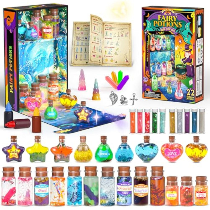 Magic Potion Kit For Girls - Fairy Potions Kit 22 Potions Magic Mix Kit For Kids 6 7 8 9 10 12+ Years Mystery Potion Making Kit Art Craft Kit Gifts Toys For Christmas Halloween Birthday