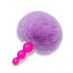 Small Rabbit Tail Anal Plug?Silicone Anal Sex Toys For Beginners?Butt Plug For Cospaly?Small Size For Long Time Comfortable Wear (Purple)
