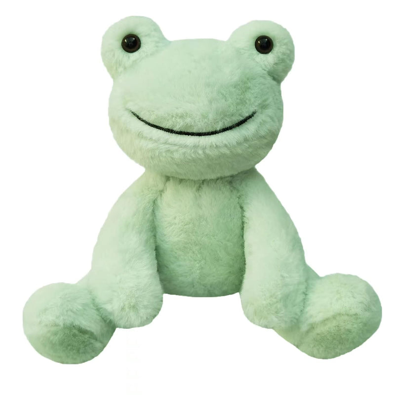 Green Plush Frog Stuffed Animal Toy, Soft Cuddly Plushie Hugger Toy For Boys &