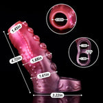 Penis Sleeve Penis Enlargement Sleeve With Particles, Penis Enlarger Sleeve With Cock Ring, Silicone Monster Realistic Penis Extender Male Adult Sex Toy (M)