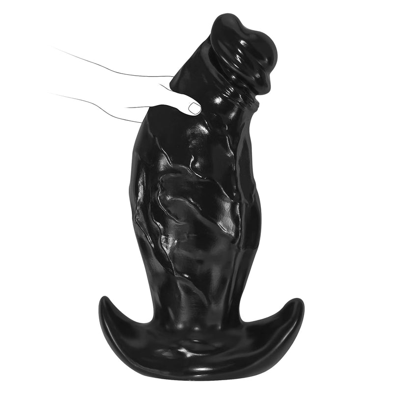 Anal Plug With Safe T-Shaped Base, Massive Monster Dildos Wearable Prostate Sex Toy, Large Butt Plug Soft Anal Dilator For Advanced Men Women Couple (L)