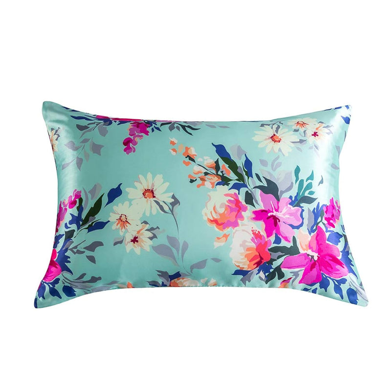 Standard Satin Silk Pillowcase Pack Of 2,Floral Silky Pillowcases For Hair And