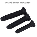 Anal Plug Training Set - 3 Sizes Silicone Dildos with Suction Cup