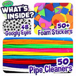 Arts & Crafts Supplies Kit for Kids Ages 4-8, Preschool & Kindergarten Activity Set