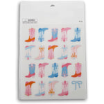Cowgirl Boots Stickers for Journaling, Scrapbooking, Cardmaking, and Arts & Crafts - 40 Pieces