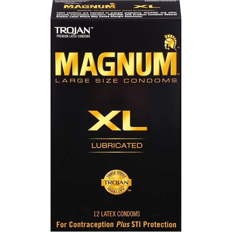 Magnum Xl Size Lubricated Latex Condoms - 12 Ct, Pack Of 2