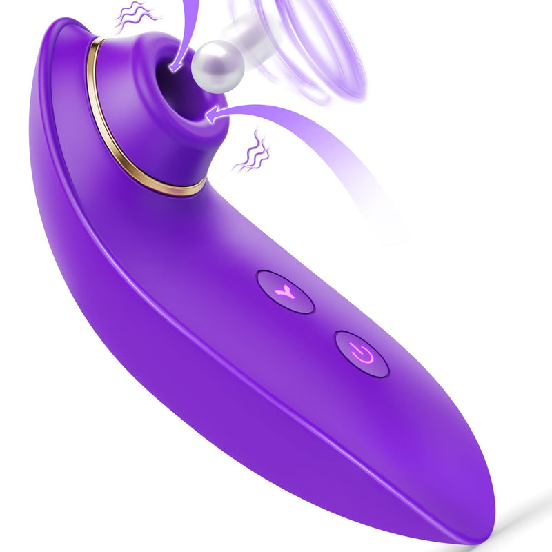 Adult Sex Toys Dildo Sucking Vibrator - 2 In 1 Clitoris Stimulator With 9 Sucking & Vibrating Modes For Women Clitoral Nipple, Waterproof Rose Sex Toys Sucker Sex Machine For Female Couples Pleasure