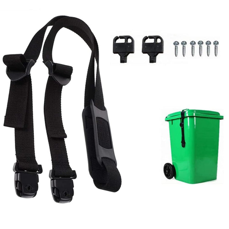 Adjustable Dustbins Secure Lock Straps, Outdoor Trash Can Strap Lock For Litter