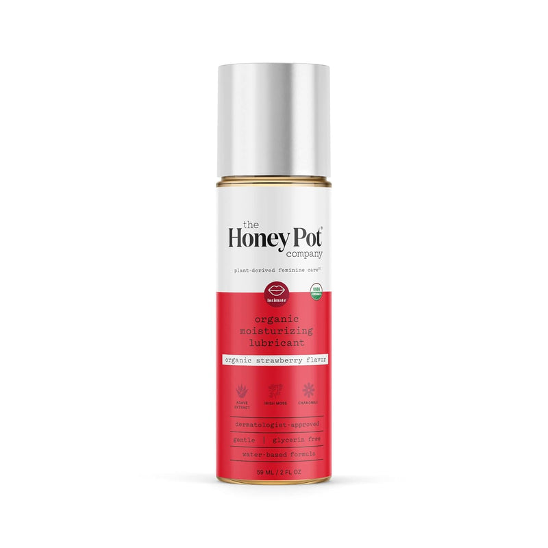 Strawberry Flavored Lube - Organic Water Based Lubricant - Perfect For Women And Couples. Lubricants For Privacy. 2 Fl Oz