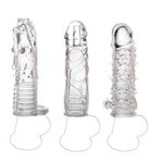 Soft Gel Tpe Penis Sleeves-4Pcs-[Exciting Sexual Experience] Sex Toys For Men And Women Bdsm (#A), Sliver