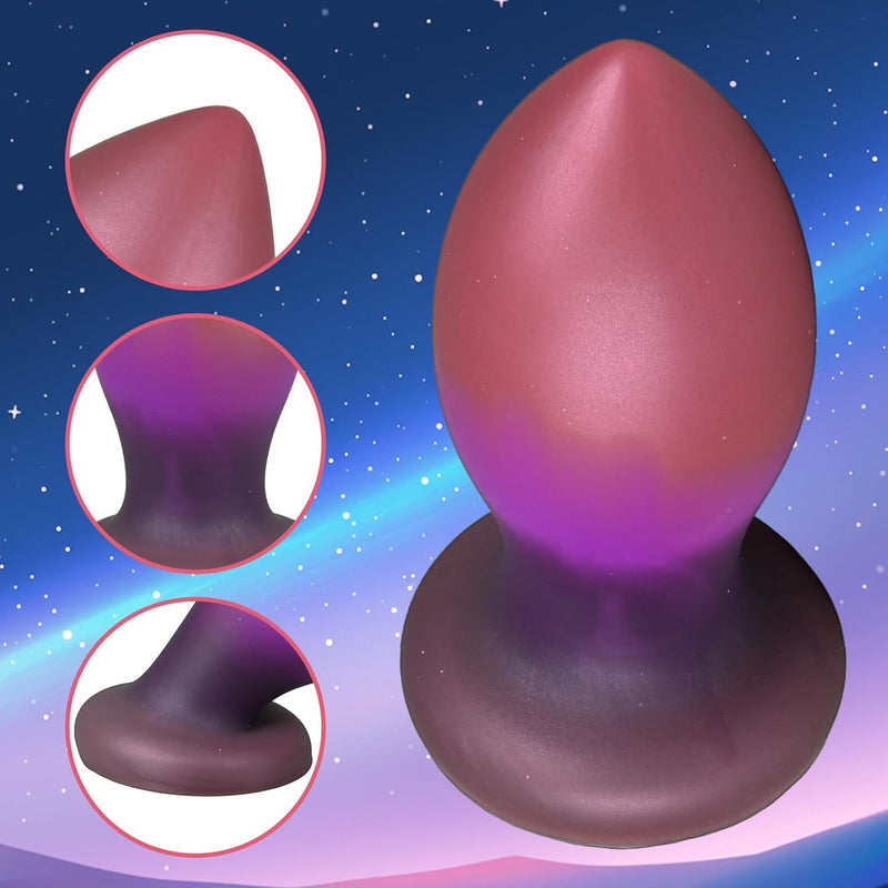 Small Butt Plug Anal Plug For Beginners Liquid Silicone Anal Sex Toys Suction Cup Dildo G-Spot Vaginal Stimulation Prostate Massager Male Female Masturbators (S)