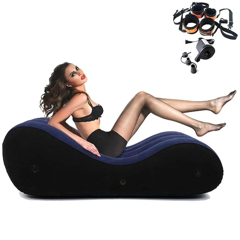 Inflatable Sex Sofa Sex Chair Pvc + Rubber + Nylon Portable Magic Sofa For Deeper Position Support Sex Toy Furniture Pvc Flocking Bed For Adult Travel Exercise Bed Skills