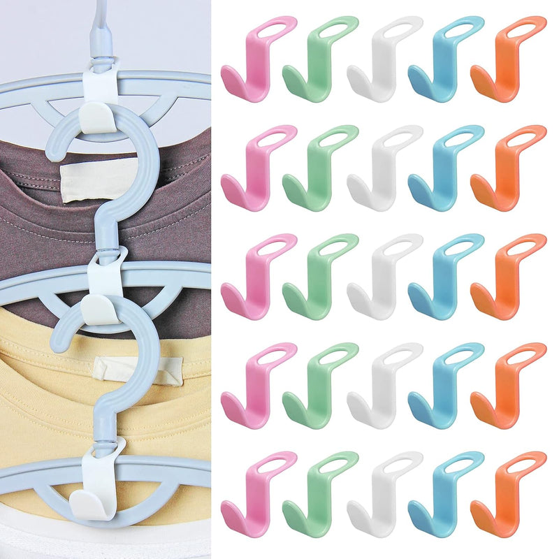 Clothes Hanger Connector Hooks 50Pcs Space Saving Hanger Extender Hooks Closet O