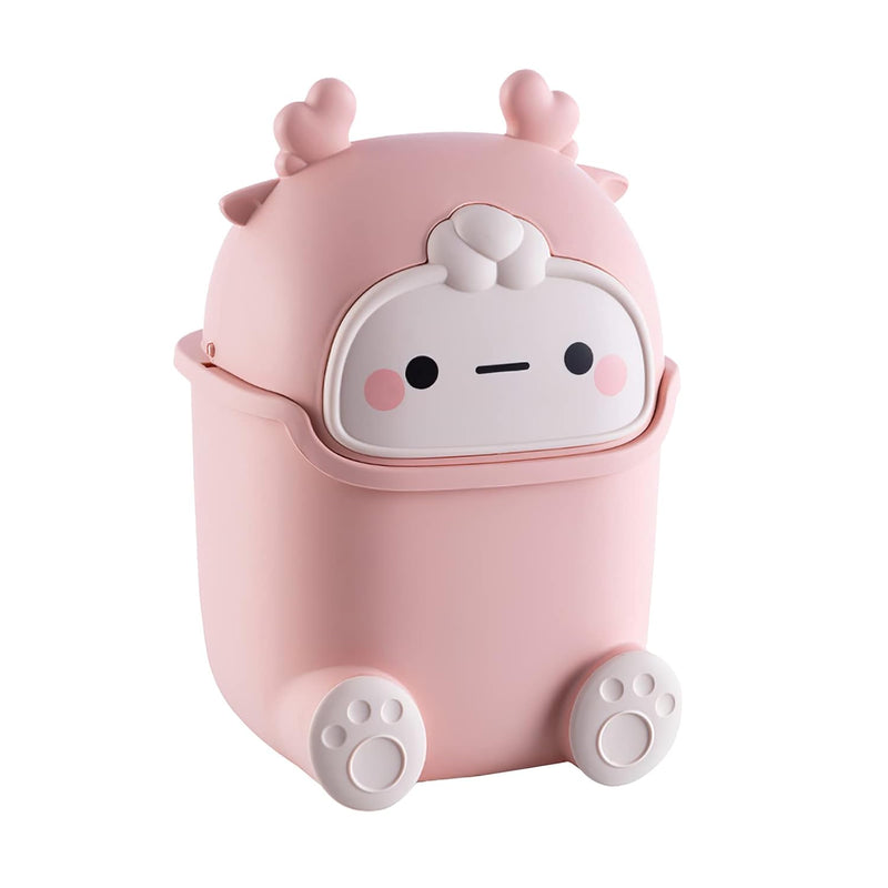 Cute Trash Can Polypropylene Cute Animal Shape Trash Cans 2 Liters Desktop Trash