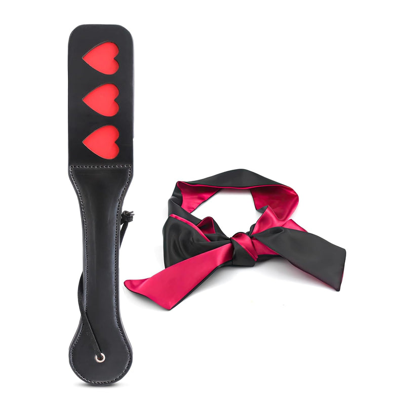 Sm Paddle Black Flogger Whip Crop And Mask Fetish Set Paddle Spanking Sex Blindfold For Spanking Adults