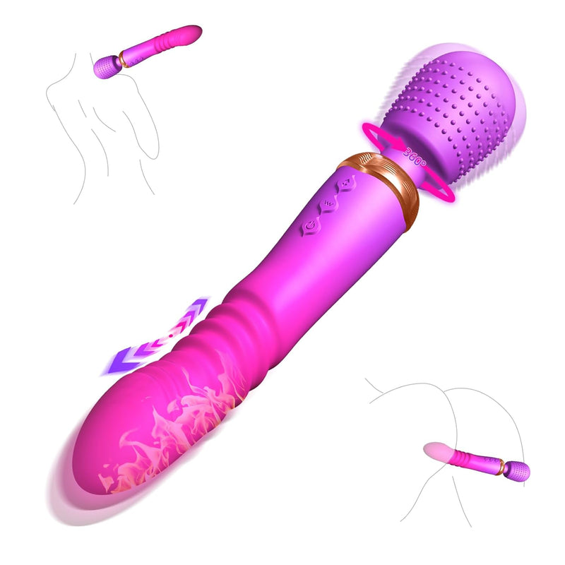 Thrusting Dildo G Spot Vibrator Wand Massager Womens Couples Sex Toys 10+5+Heating Modes, Female Sex Toy Adult Toys For Women Dildos Vibrators Consoladores, Vibradores Adult Sex Toys & Games Vibrater