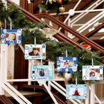 40 Pcs Christmas Snowflake Picture Frame Craft Kit, DIY Photo Ornaments for Kids
